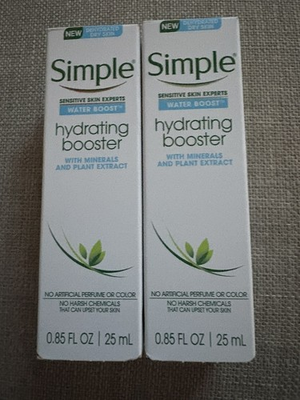 #ad 2 Lot Simple Water Boost Hydrating Face Moisturizer Gel Cream Sensitive Skin New $13.99