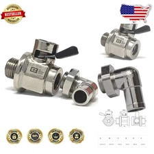 EZ Oil Drain Valve 14mm-1.5 Brass NPT Hose End Combo   Certified