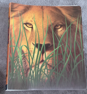 Original 1990s Mead Zoosters Vintage 1995 Lion 3 Ring Binder Folder VGUC