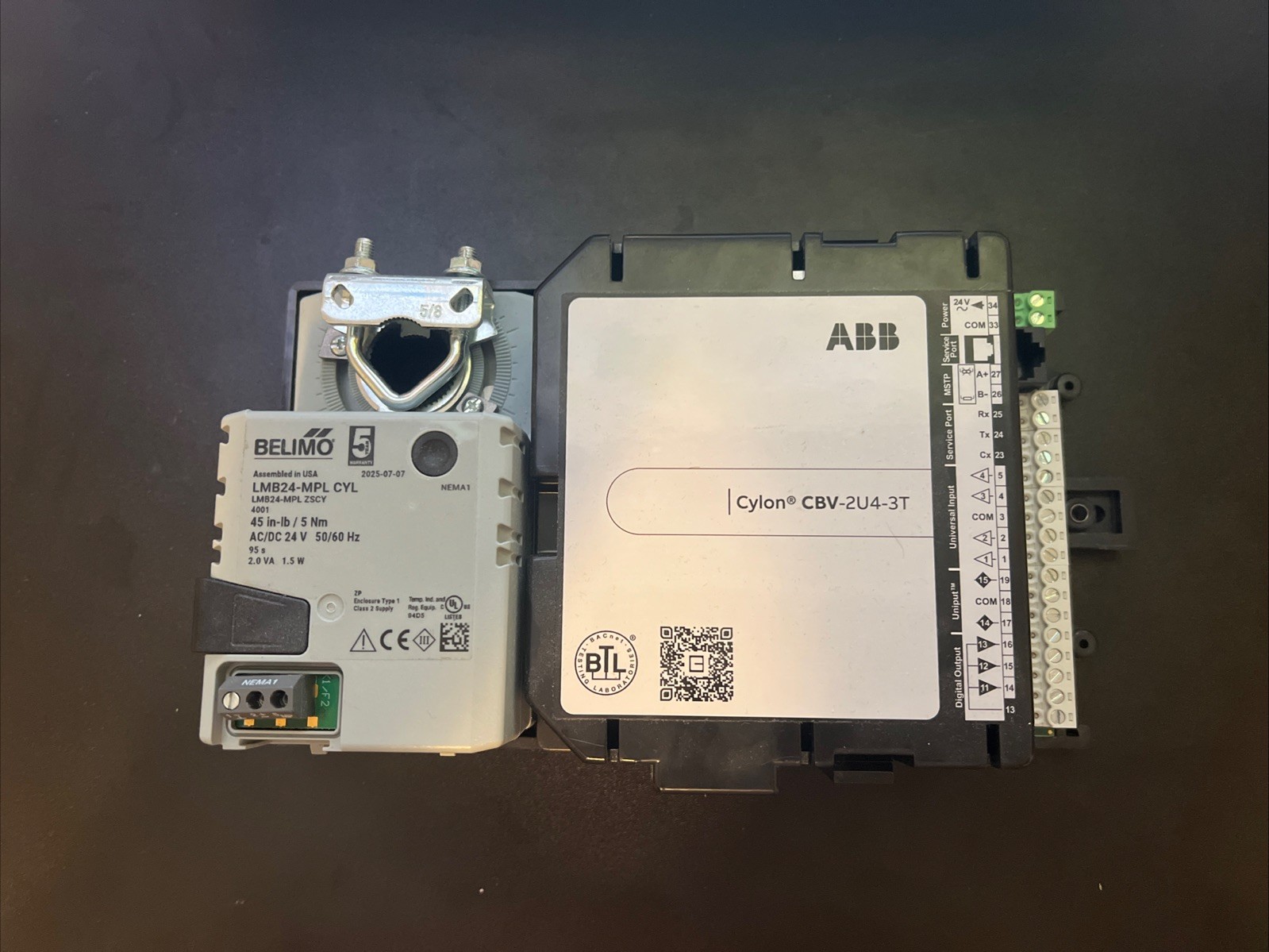 ABB Cylon CBV-2U4-3T-FA-IMP single-duct VAV controller