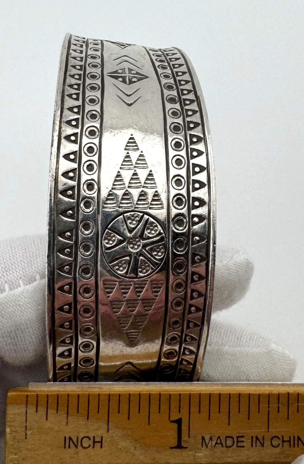Handmade Native Style Cuff Bracelet Sterling Silv… - image 5