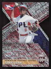 2019 Panini Elite Extra Edition Yanki Jean Status Die Cut Red #/99 #204 Card