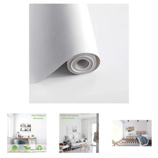 White Peel and Stick Wallpaper Vinyl Roll Large Contact Paper for Walls Cabinets