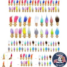 Cute 1.2'' Mini Troll Dolls - PVC 100PCs for Arts, Crafts School Projects