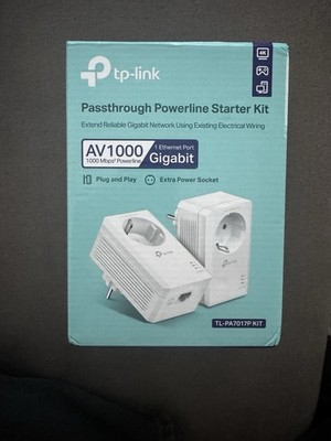 TP-Link AV1000-GIGABIT-POWERLINE-ADAPTER Kit, Steckdose, Weiß (TL-PA7017P)