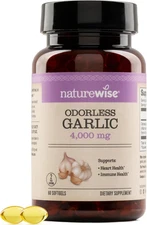 Odorless Garlic Supplement 4000Mg - Ultra Potent 100:1 Extract - Healthy Cholest