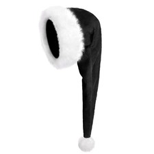 Santa Hat for Adults,Long Plush Christmas Hats with White Fur for Christmas H...