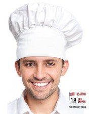 Chef Hat for Men/Women, Baker Kitchen Cooking Cap Adjustable Elastic,