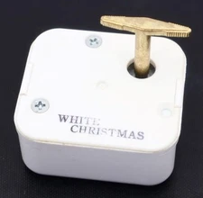 Vintage Sankyo 3S Wind Up Music Box Movement WHITE CHRISTMAS Japan NOS