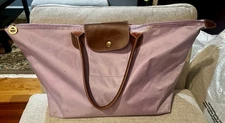 Longchamp Le Pliage Large Nylon Handbag Tote Bag Lavender Purple