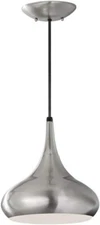 Feiss P1253BS Beso Glass Pendant Lighting, Satin Nickel, 1-Light (10"W x 10"H) 1