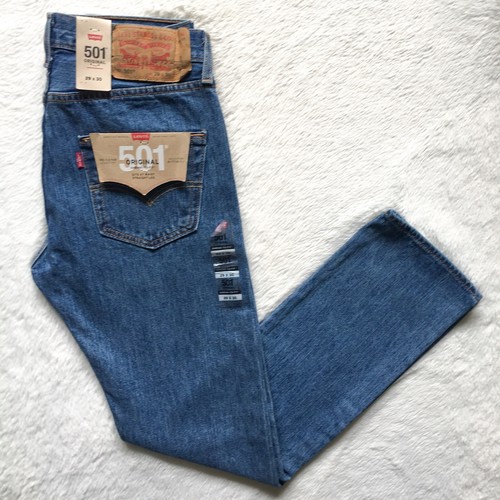 Nuevo con etiquetas LEVIS 501 XX Original retráctil para caber pierna recta  Jeans lavado mediano para hombre W29 | eBay