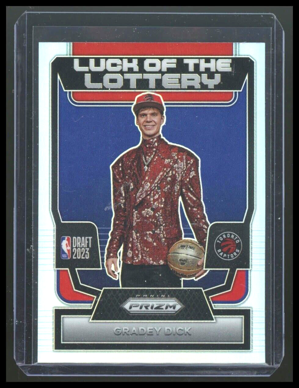 2023-24 Panini Prizm Gradey Dick Luck Of The Lottery SILVER Prizm Raptors RC