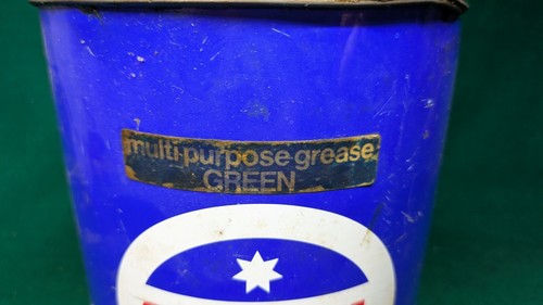 1970s Ampol 2.5kg Grease Tin Green Multi-Purpose with Original Grease inside. - Picture 2 of 7