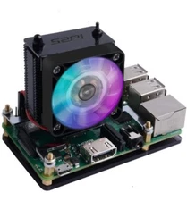 GeeekPi Raspberry Pi ICE Tower Cooling Fan, RGB Cooling Fan, Black Color