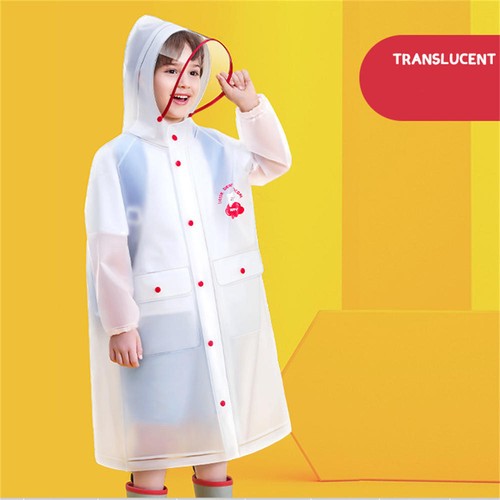 Kids Boys Girls Raincoat Rainwear Hooded Rain Poncho Cape EVA Waterproof Outdoor - Picture 11 of 16