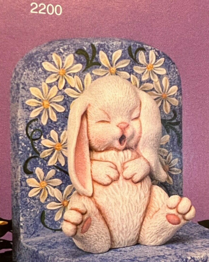 VINTAGE SCIOTO CERAMIC MOLD #S-2200 CUTE SLEEPING BUNNY 5