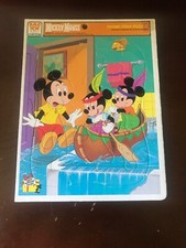 Whitman Vintage Disney Mickey Mouse Frame Tray Puzzle