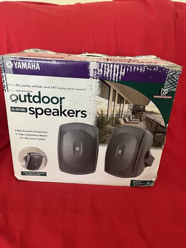 Yamaha NS-AW190 Natural Sound All-weather 2-Way Outdoor Speakers Pair - Black