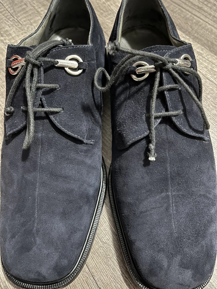 Oxford de gamuza con cordones azul oscuro Moreschi talla 9 EE. UU./8 UE hechos en Italia Foto 4 de 4