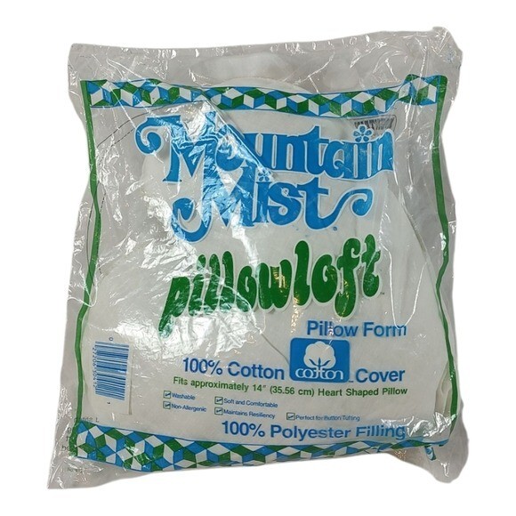 Mountain Mist Pillowloft 14" Heart Shaped Pillow Firm 100% C