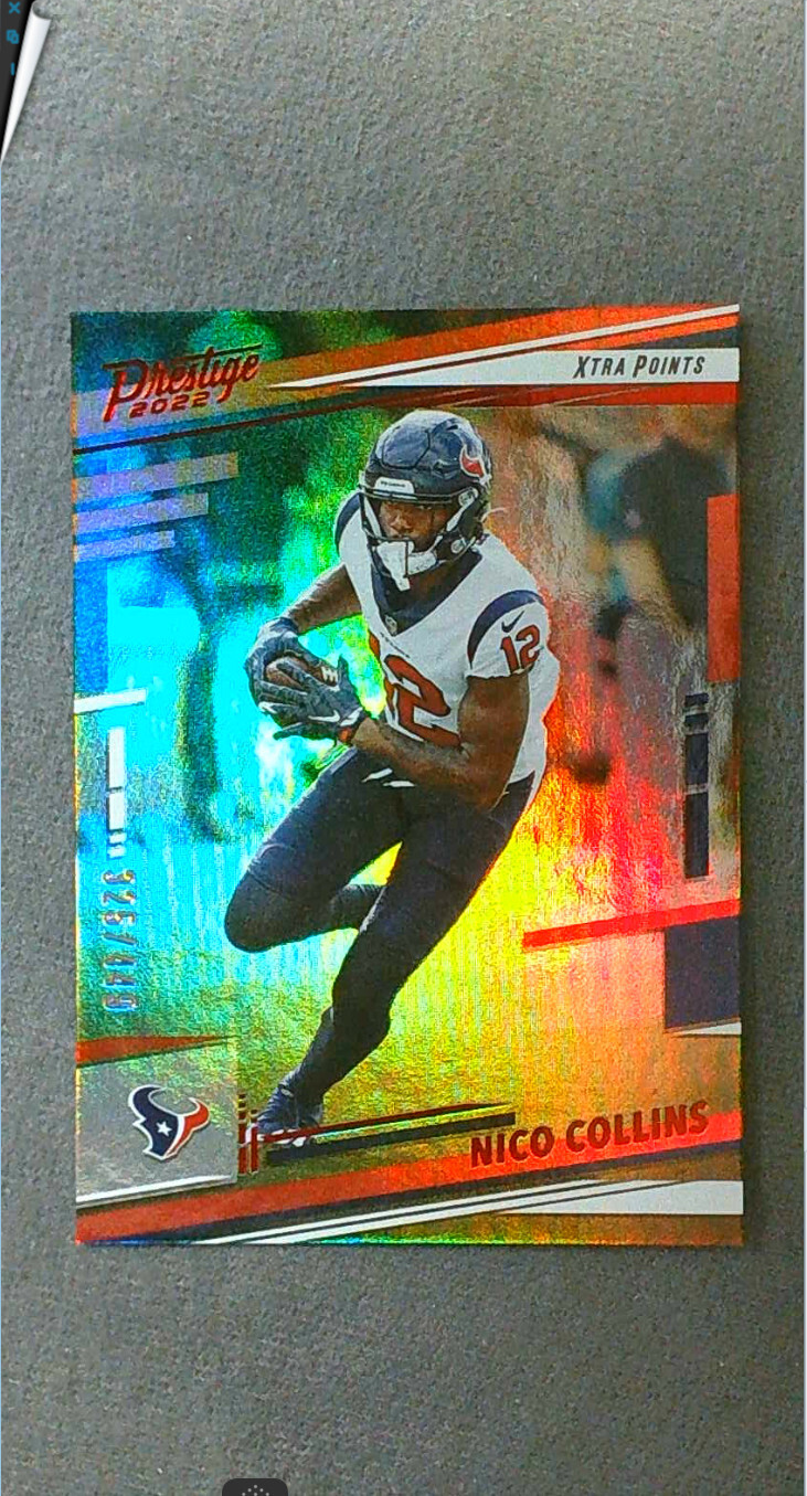 2022 Prestige Xtra Points Premium Red #118 Nico Collins Texans #'d 325/449