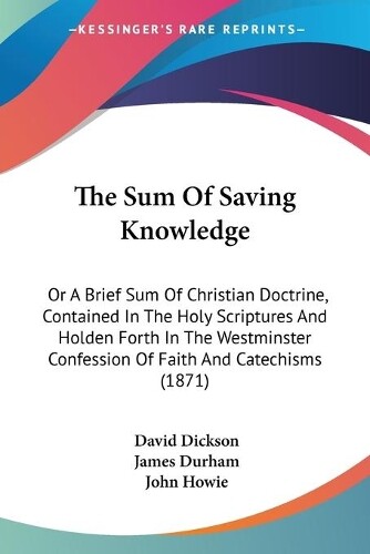 Thumbnail - David Dickson James Durham The Sum Of Saving Knowledge (taschenbuch)