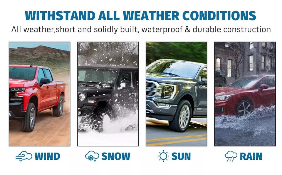 Para Ford Mustang 2015-2024 Antena Coche Aluminio 4.7" Rojo Kit Tornillo Universal Foto 3 de 4