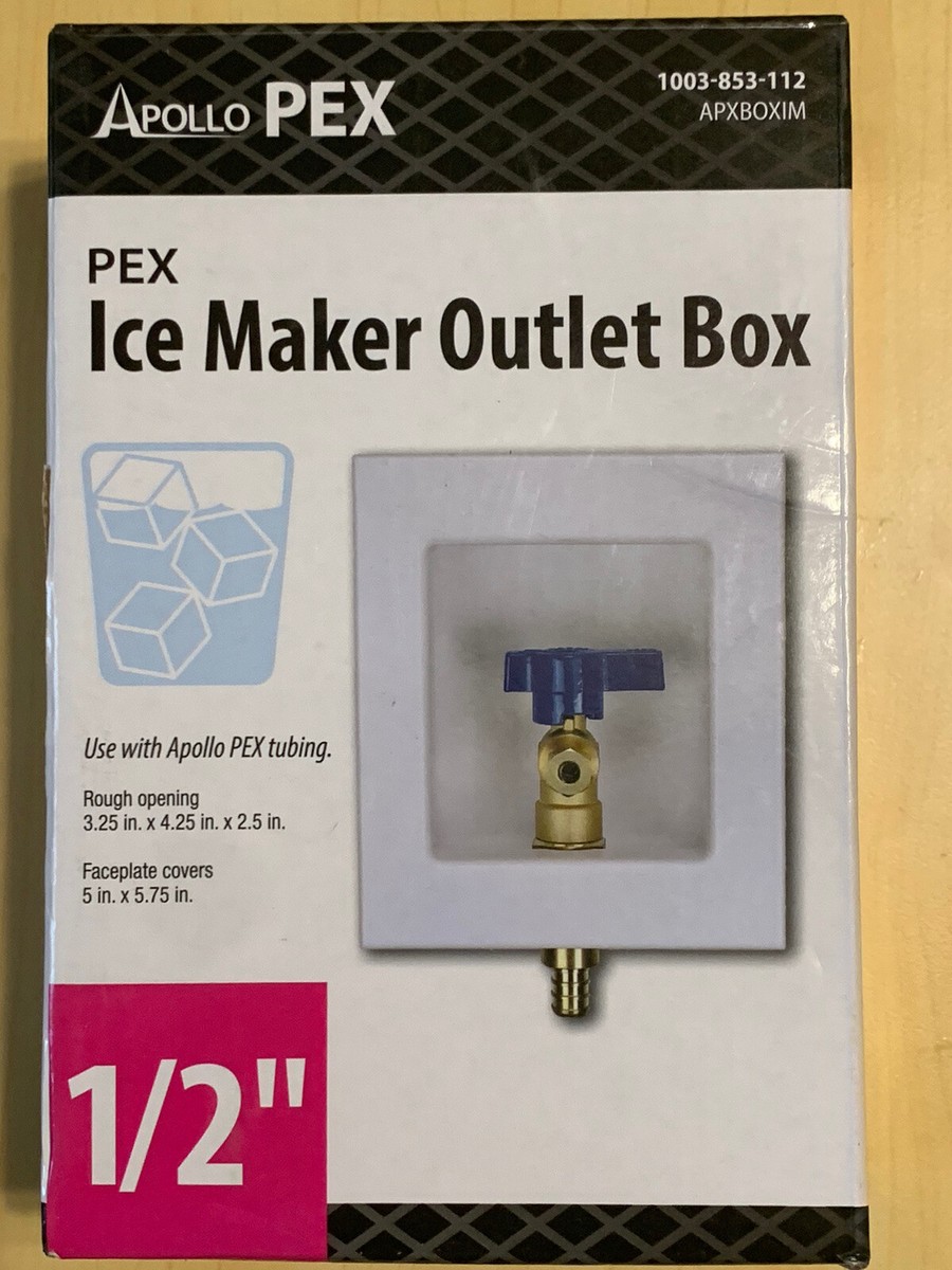 Apollo 1/2 Ice Maker PEX Ice Maker Outlet Box NEW in Box