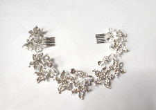 Ashley Collection Women's Bridal Comb Piece New Silvertoned