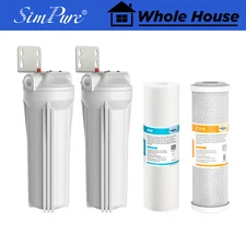 10"x2.5" Water Filter Housing for RO System w/ CTO PP Water Filter Replacement