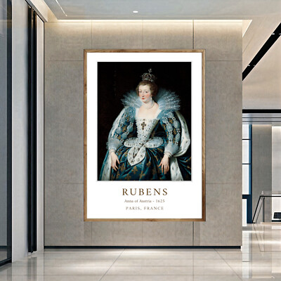 Anna of Austria BY PETER PAUL RUBENS 01 Art Exhibition Wall Print Poster 24x36