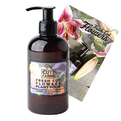 Fresh Cut Flower Food for Longer Lasting Blooms - Gentle Plant Food Concentrate