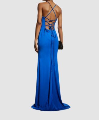 open lace back dress One Shoulder Long Sleeve Sequin Dress