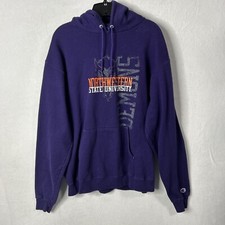 Vintage Y2K Northwestern University Demons Champion Fleece Hoodie Size Large