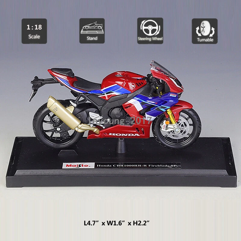 1:18 Honda CBR1000RR-R Fireblade SP Motorrad Modell Druckguss Spielzeug Sammlung - Bild 2 von 4