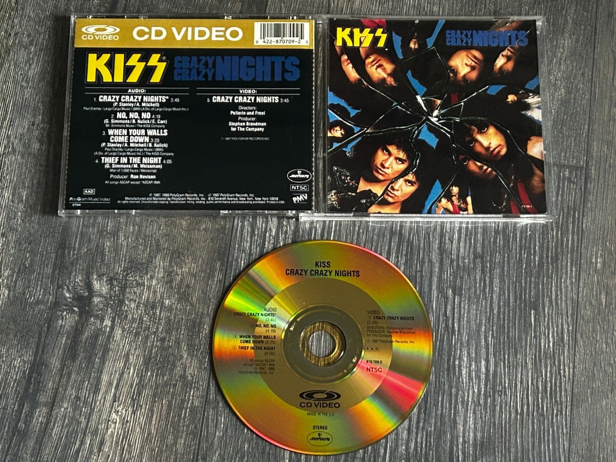 KISS CDV CD Video Crazy Crazy Nights UK USA Eric Carr Bruce Kulick