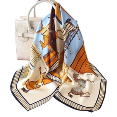 TESS Damen Seidentuch bedrucktes Tuch 100% Seide 88x88 cm Damentuch Schaltuch DM0410