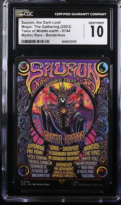 Sauron, The Dark Lord Mythic Rare Borderless Poster Non-Foil CGC