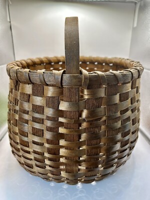 Large Early Primitive Southern Splint Gathering Basket | eBay
