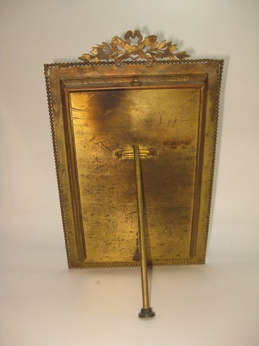 ANTIQUE LARGE VICTORIAN BRASS LACE & GLASS PICTURE FRAME CADRE RAHMEN 19th - Picture 7 of 7