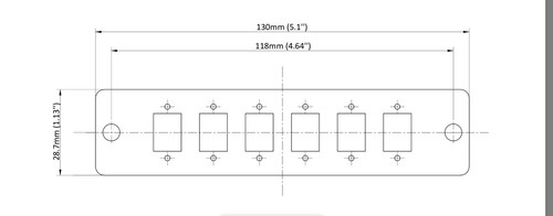 12 Port LGX Footprint Fiber Patch Panel Loaded with 6 Green LC Adapters from USA - Afbeelding 4 van 4