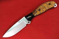 Busse Custom RadioActive Duty .17” Satin INFI, Black G10 G-rexed Marble Stone