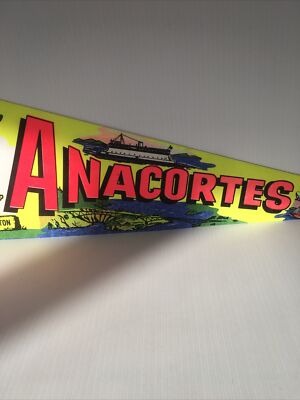 Vintage Felt Pennant Anacortes Washington Smith Western Co