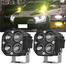 Pair Fit for Polaris RZR XP 4 1000 Turbo RZR 900 3" white/Yellow LED Work Lights