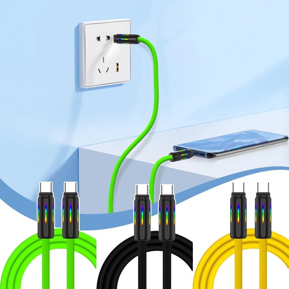 USB C Cable,Multi Charging Cable with Breathing Light,Fast Charging Data Sync-image