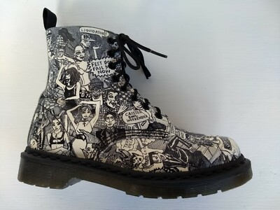 まっちゃん出品☆Dr. Martens DOC DR. MARTENS X MARK WIGAN PARTY PEOPLE LEATHER BOOTS SIZE