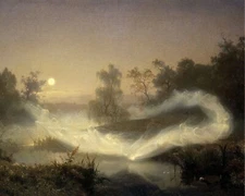 Vintage Dancing Fairies Painting Reproduction Giclee Print on Fine Art Paper