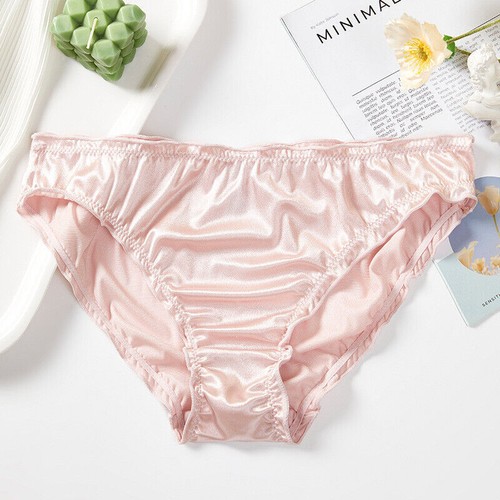 3Pcs Women's Briefs Bikini Low cut Panties Undies Satin Silky Cool Lot 3121 S-XL - Picture 21 of 25
