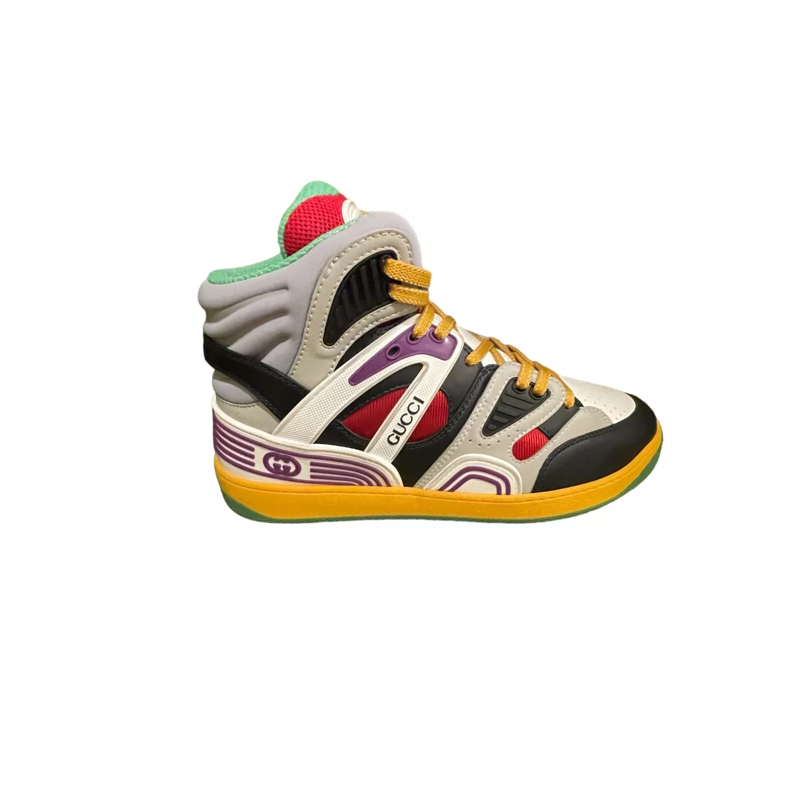 Baskets hautes haut de gamme en cuir multicolore Gucci 661303 neuves , Gucci taille 6